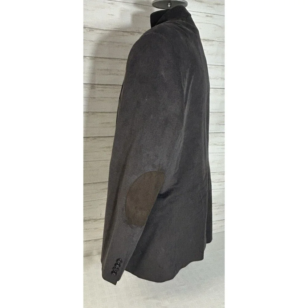 Lauren Ralph Lauren Gray Corduroy Label 44R Sports Coat Blazer Jacket Dog Elbow
